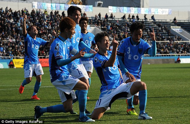 The oldest professional footballer ever struck the winner in the J-League second tier game