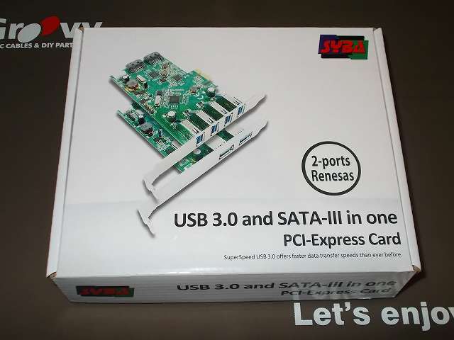 SYBA SD-PEX50063 （2 Port USB 3.0 and 2 Port SATA III PCI Express 2.0 x1 Card） Renesas uPD720202 / ASMedia 1061 購入