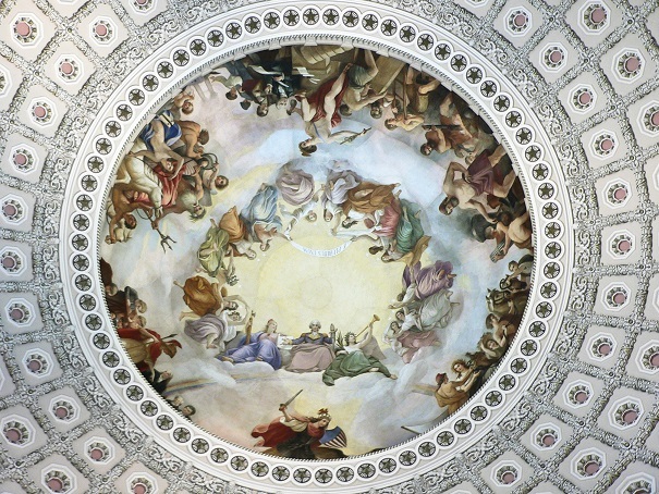ジョージ・ワシントンを神格化した天井画