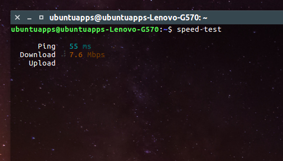 speed-test-snap Ubuntu インターネット 速度 測定開始