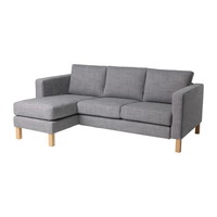 IKEA･KARLSTAD 2人掛けコンパクトソファ＆寝椅子, イースンダ グレー①